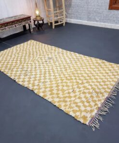 Checkerboard Mustard RugRug, Checkerboard Mustard Rug