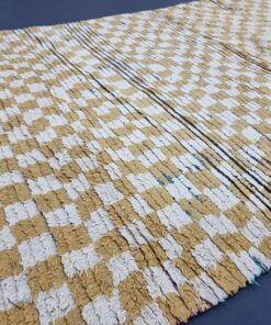 Checkerboard Mustard Rug