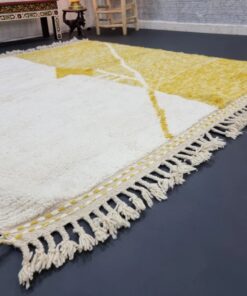 Yellow and White Rug