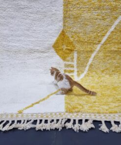 Yellow and White Rug