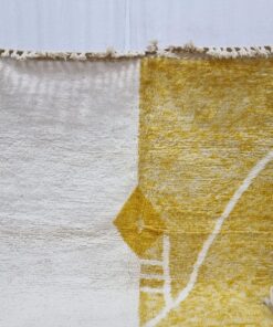 Yellow and White Rug