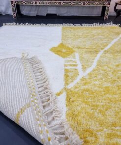 Yellow and White Rug