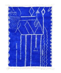 Royal Blue and White Rug