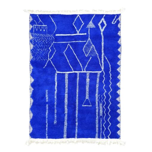 Royal Blue and White Rug