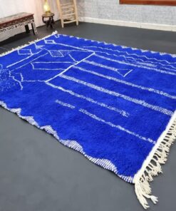 Royal Blue and White Rug