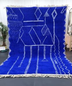 Royal Blue and White Rug