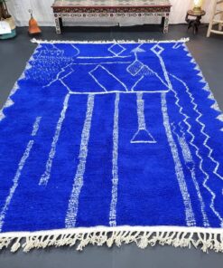 Royal Blue and White Rug
