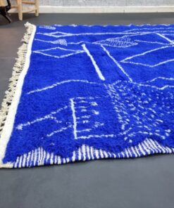 Royal Blue and White Rug