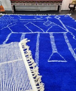 Royal Blue and White Rug
