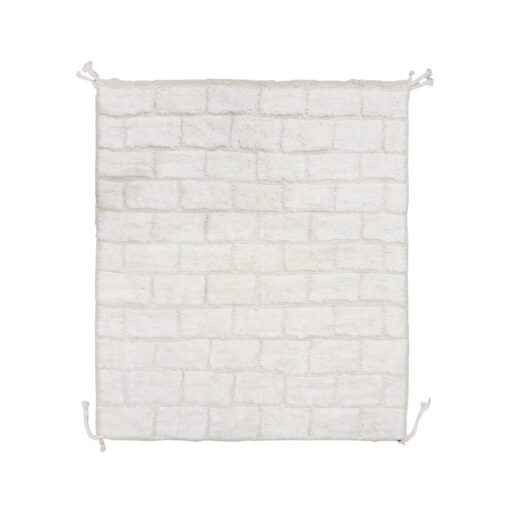 Checkerboard White Rug