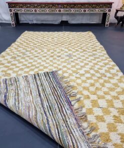 Checkerboard Mustard RugRug, Checkerboard Mustard Rug