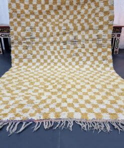 Checkerboard Mustard Rug