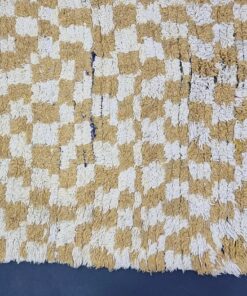 Checkerboard Mustard Rug