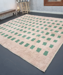 Light Brown and Green Rug