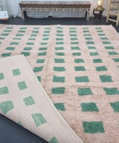 Light Brown and Green Rug