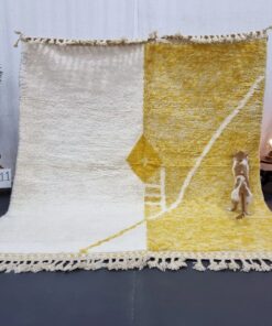 Yellow and White Rug