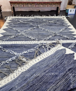 Steel Blue Wool Rug