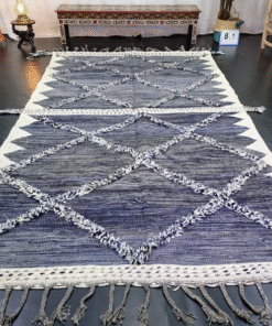 Steel Blue Wool Rug