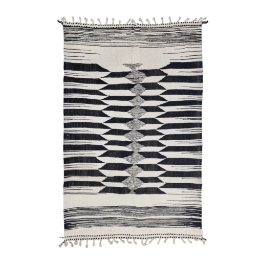 White And Black Rug