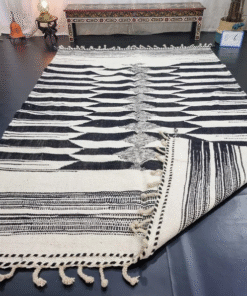 White And Black Rug