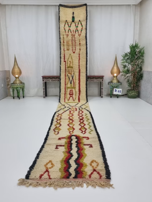 Tan and Red wool Rug