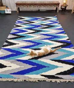 Blue Zigzag Rug