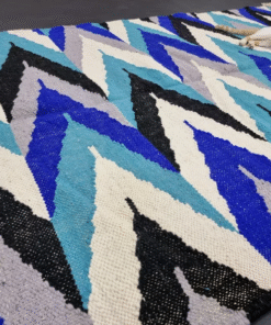 Blue Zigzag Rug