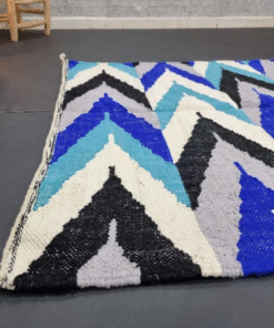 Blue Zigzag Rug