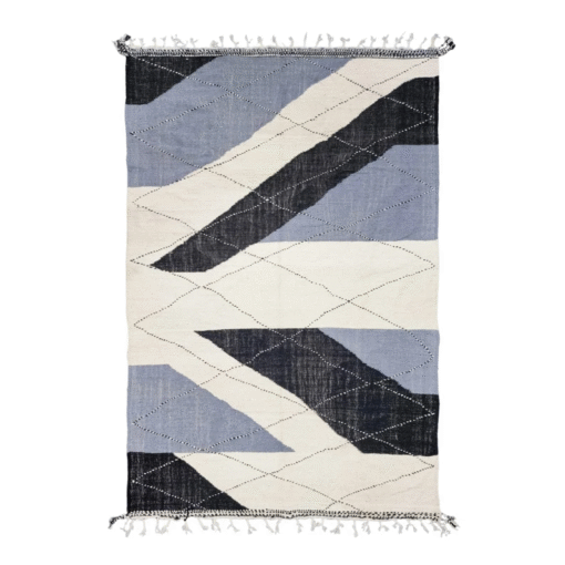 Blue And Black Rug