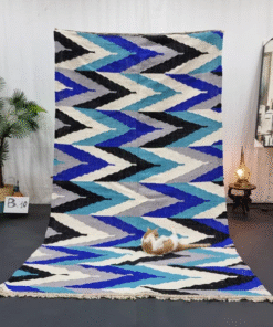 Blue Zigzag Rug