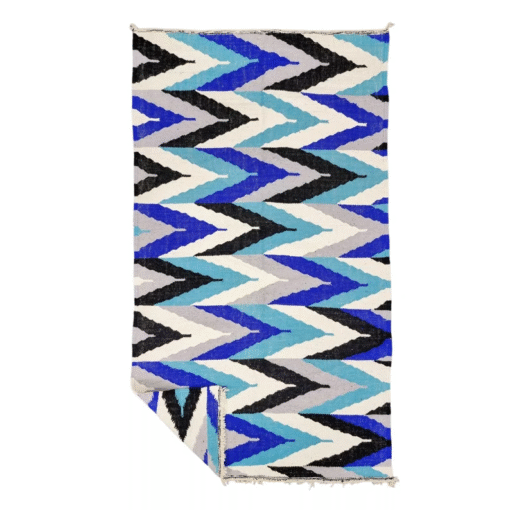 Blue Zigzag Rug