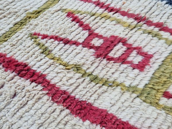 Tan and Red wool Rug