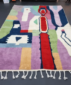 white and Purple Rug