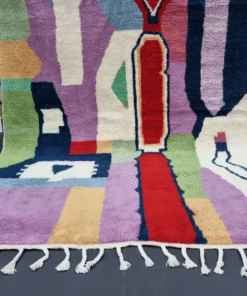 white and Purple Rug