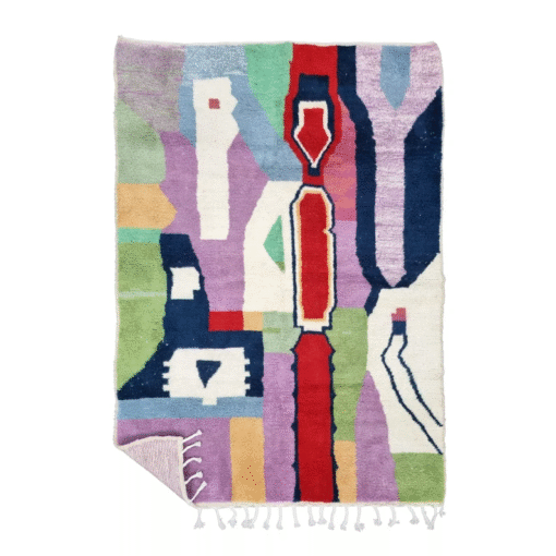 white and Purple Rug