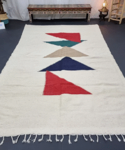 Ivory, Red And Green Rug
