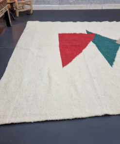 Ivory, Red And Green Rug