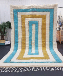 Aqua And Mustard Rug