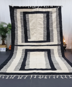black and white rug