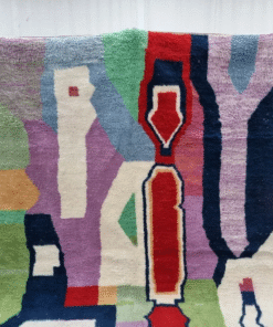 white and Purple Rug