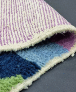 white and Purple Rug