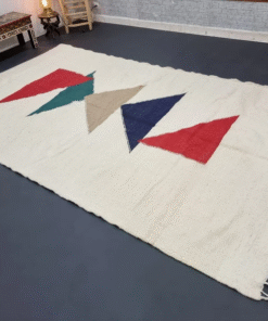 Ivory, Red And Green Rug