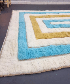 Aqua And Mustard Rug