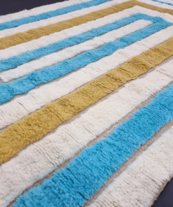 Aqua And Mustard Rug