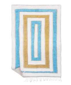 Aqua And Mustard Rug