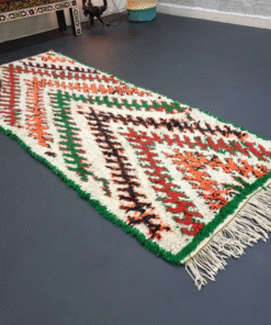 Orange And Green Vintage Rug