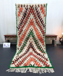 Orange And Green Vintage Rug