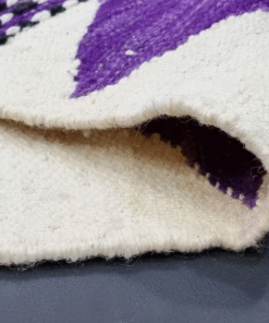 Purple and White Rug