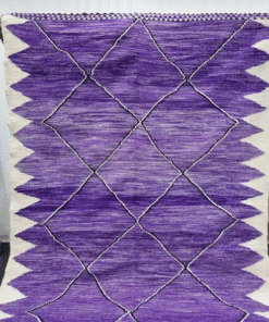 Purple and White Rug
