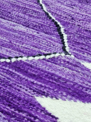 Purple and White Rug